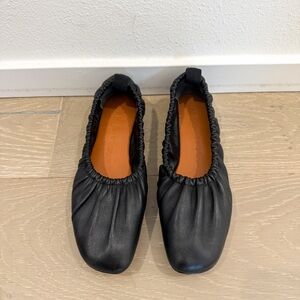 Rag & Bone Ely Classic Minimalist Preppy Black Leather Flats 39/9
